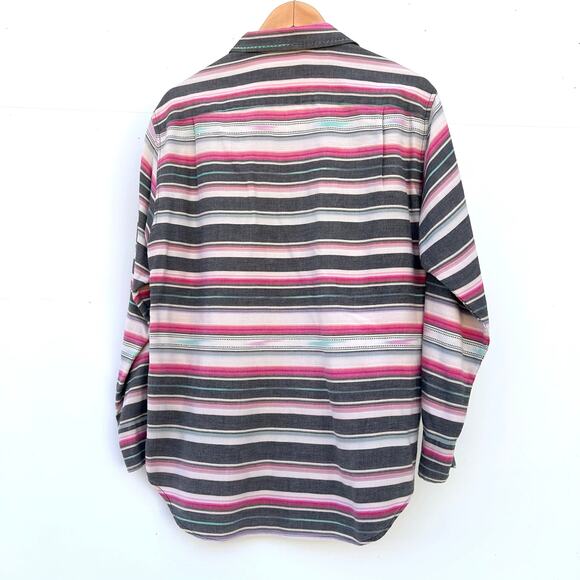 Vintage Men’s Ralph Lauren Country Striped Button Down Hong Kong Cotton Medium - Picture 4 of 9